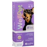 Antipulgas e Carrapatos Ourofino WellPet 400 mg para Cães de 20,1Kg a 40Kg - 1 Comprimido