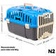 Caixa de Transporte Joy Furacão Pet Azul para Cães e Gatos