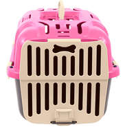 Caixa de Transporte Joy Furacão Pet Rosa para Cães e Gatos - Tam. 02