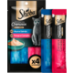 Petisco Sheba Cremoso Sabores Atum e Salmão, Frango e Camarão Gatos Adultos