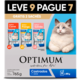 Ração Úmida Optimum Sachê para Gatos Adultos Castrados Carne, Frango e Salmão