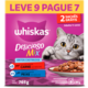 Ração Úmida Whiskas Sachê Carne e Peixe para Gatos Adultos Castrados