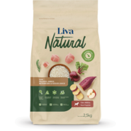 Ração Liva Natural Frango e Batata Doce Cães Adultos Raças Pequenas - 2,5Kg