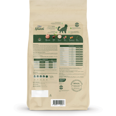 Ração Liva Natural Frango e Goiaba para Gatos Castrados