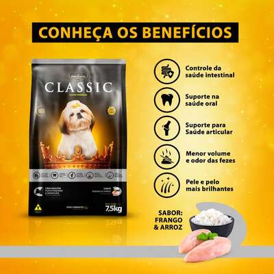 Ração Premiatta Classic Mini Bits para Cães de Raças Pequenas