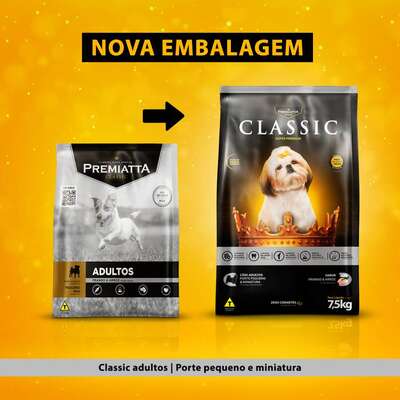 Ração Premiatta Classic Mini Bits para Cães de Raças Pequenas