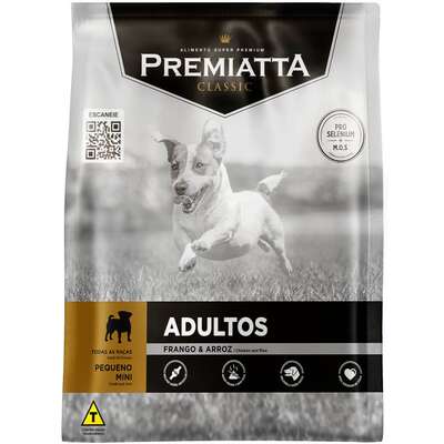 Ração Premiatta Classic Frango e Arroz para Cães Adultos Raça Mini e Pequena