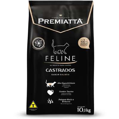 Ração Premiatta Feline Salmão e Arroz para Gatos Adultos