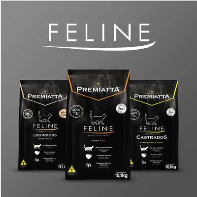 Ração Premiatta Feline Salmão e Arroz para Gatos Adultos