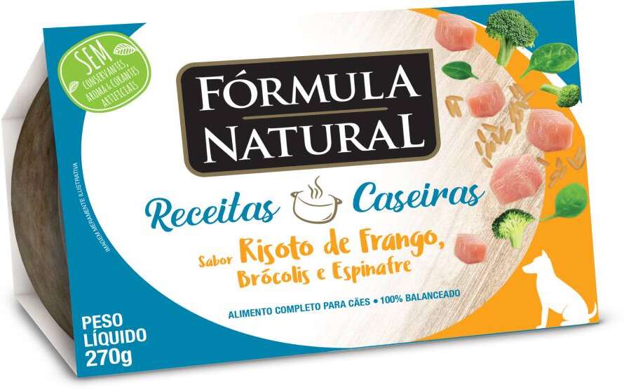 Ração Úmida Fórmula Natural Receitas Caseiras Risoto de Frango, Brócolis e Espinafre para Cães - 270 g