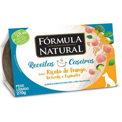Ração Úmida Fórmula Natural Receitas Caseiras Risoto de Frango, Brócolis e Espinafre para Cães