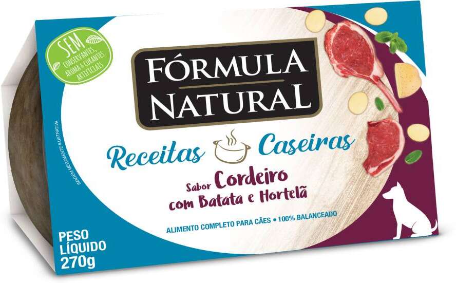 Ração Úmida Fórmula Natural Receitas Caseiras Cordeiro com Batata e Hortelã para Cães - 270 g