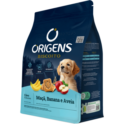 Biscoito Origens para Cães Filhotes Sabor Aveia e Banana