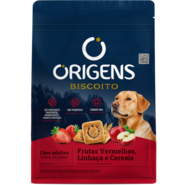 Biscoito Origens para Cães Adultos Porte Grande Sabor Cereais e Frutas Vermelhas - 400g