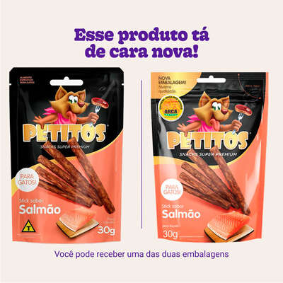 Stick Petitos para Gatos Adultos Sabor Salmão