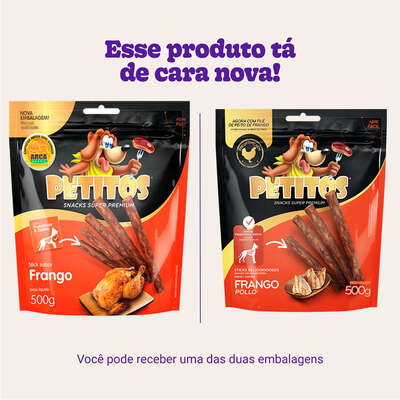 Palito Petitos para Cães Adultos Sabor Frango