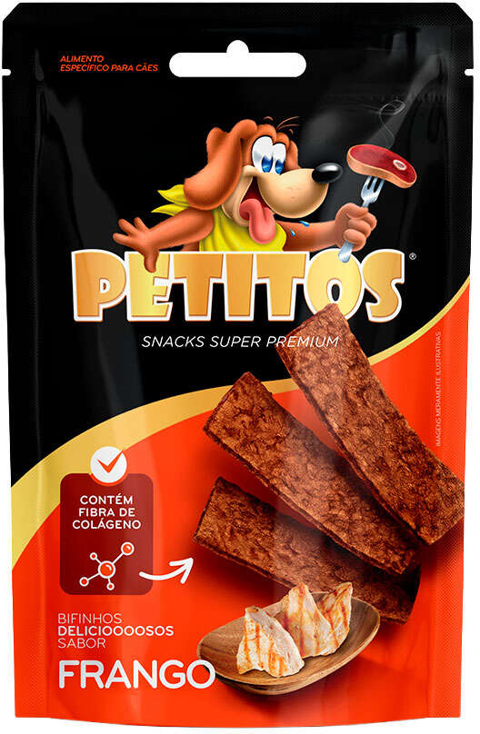 Bifinho Petitos para Cães Adultos Sabor Frango - 60g