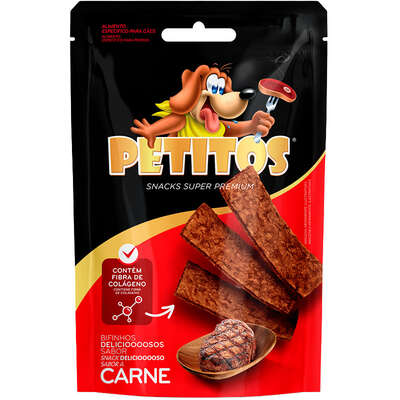 Bifinho Petitos para Cães Adultos Sabor Carne