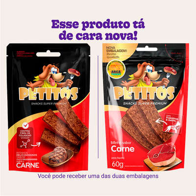 Bifinho Petitos para Cães Adultos Sabor Carne