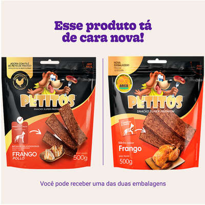 Bifinho Petitos para Cães Adultos Sabor Frango
