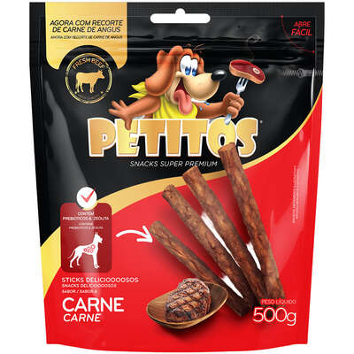 Palito Petitos para Cães Adultos Sabor Carne