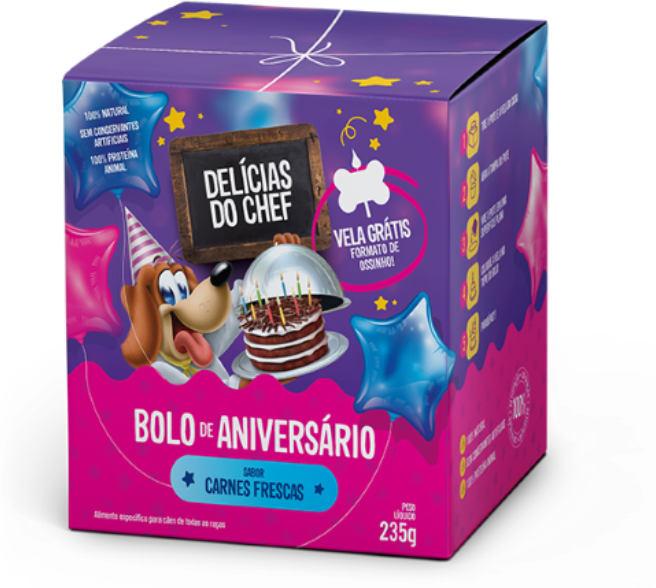 Kit Festa na Caixa Delícias do Chef para Cães - 580 g