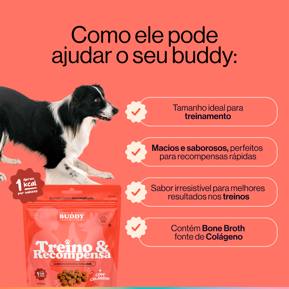 Petisco Buddy Nutrition Treino e Recompensa para Cães - 150 g