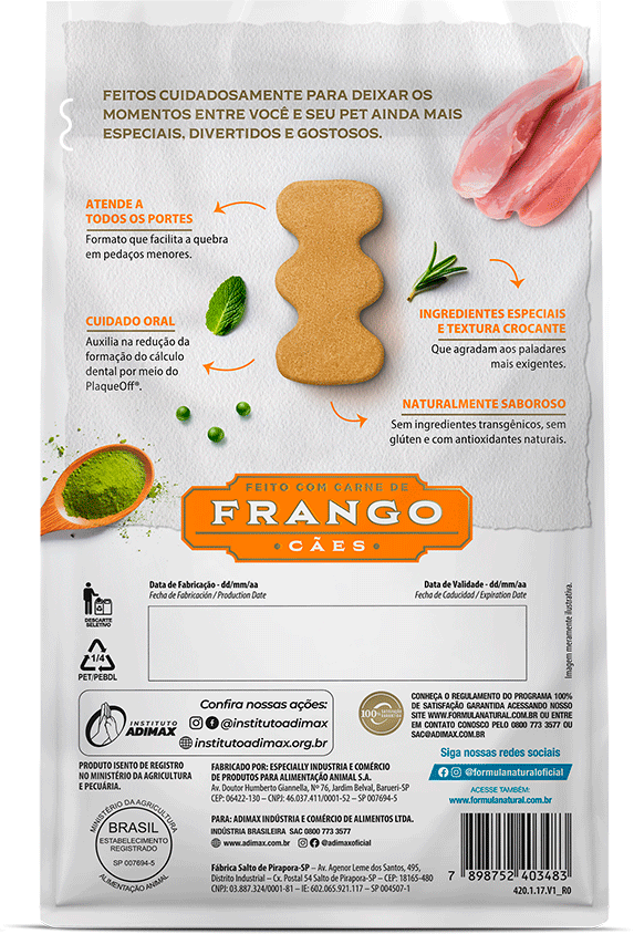 Cookies Fórmula Natural Fresh Meat para Cães Adultos sabor Frango - 150 g