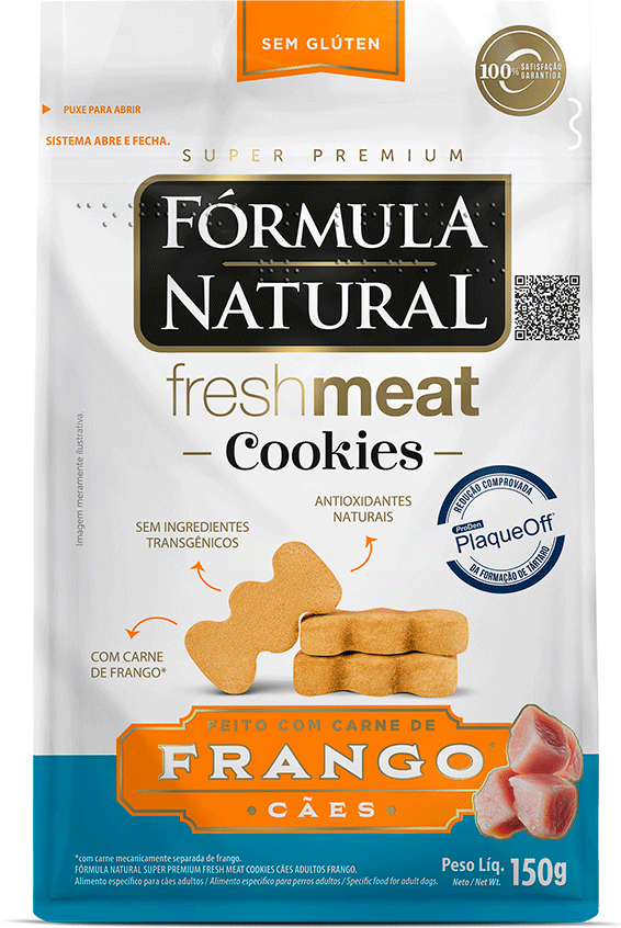 Cookies Fórmula Natural Fresh Meat para Cães Adultos sabor Frango - 150 g