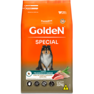 Ração Seca Premier Pet Golden Especial para Cães Adultos porte Pequeno sabor Frango e Carne - 3Kg