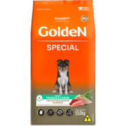 Ração Seca Premier Pet Golden Especial para Cães Filhotes porte Pequeno sabor Frango e Carne - 15Kg