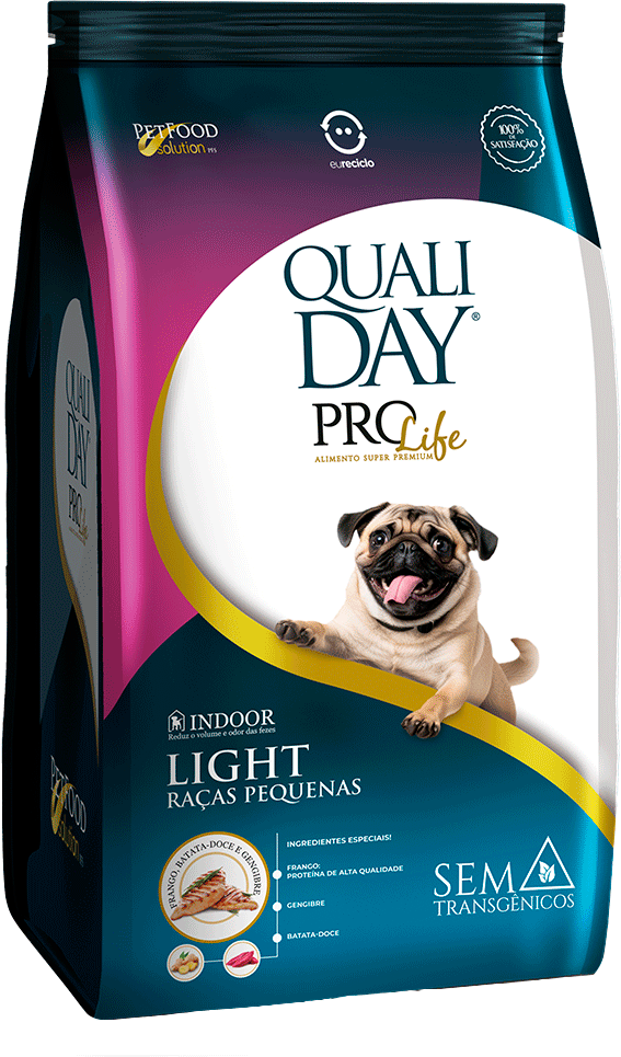 Ração Seca Qualiday Pro Life Light para Cães Raças Pequenas - 13Kg