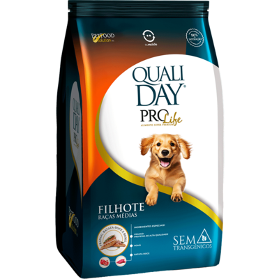 Ração Seca Qualiday Pro Life para Cães Filhotes Raças Médias