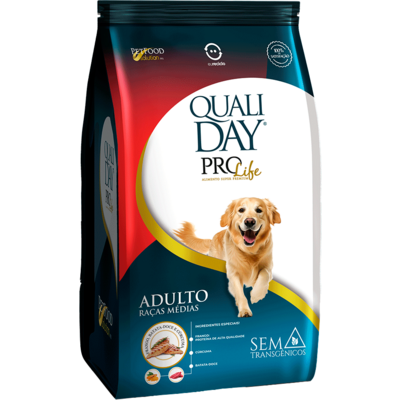 Ração Seca Qualiday Pro Life para Cães Adultos Raças Médias