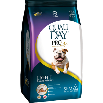 Ração Seca Qualiday Pro Life Light para Cães Raças Médias
