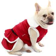Vestido de Natal Bichinho Chic para Cães e Gatos Vermelho - Tam. 07