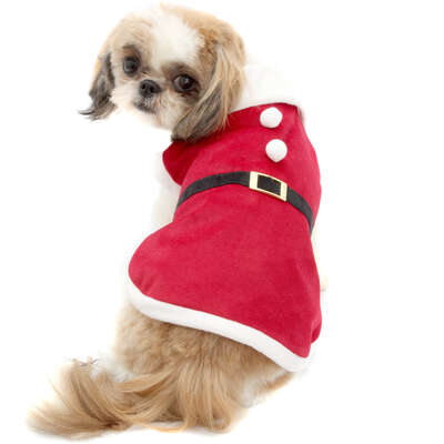 Camiseta de Natal Bichinho Chic para Cães e Gatos Vermelho