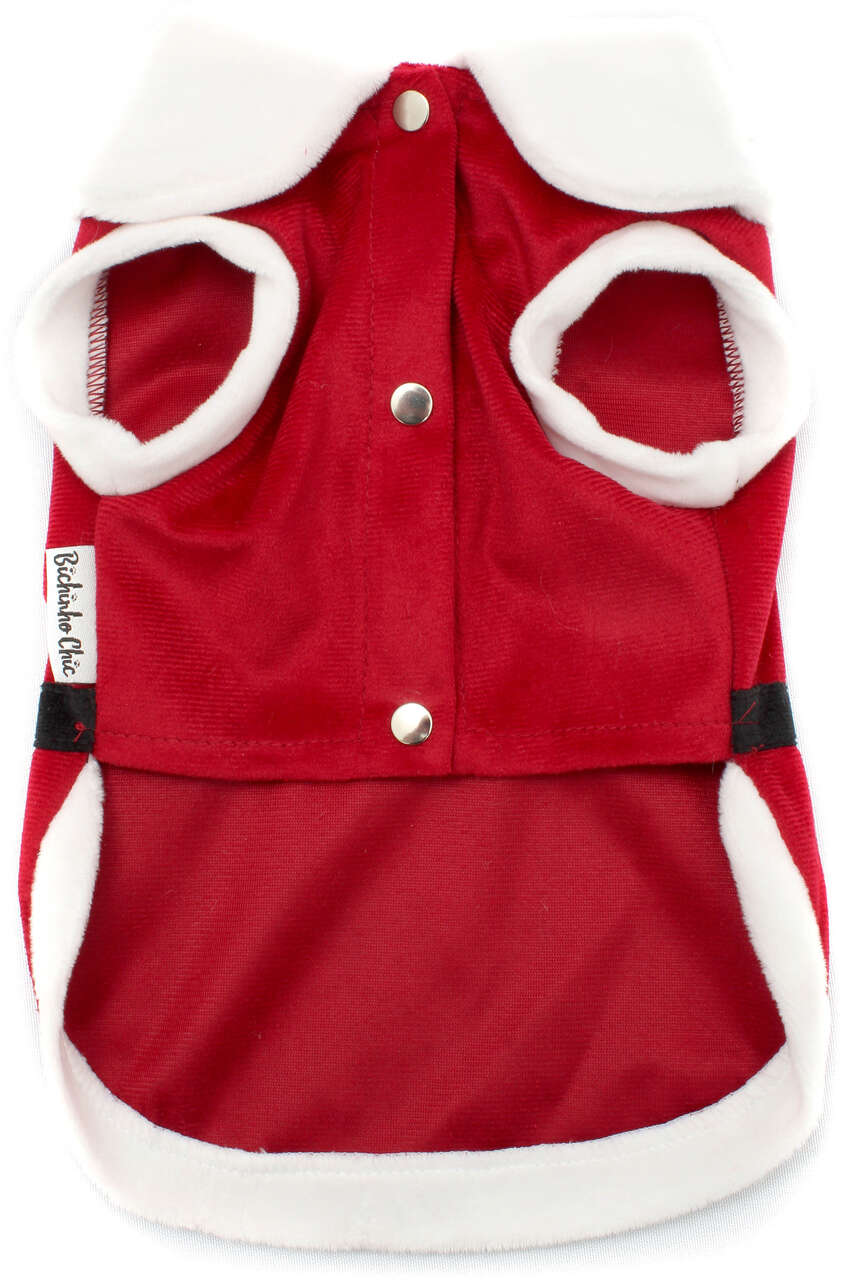 Camiseta de Natal Bichinho Chic para Cães e Gatos Vermelho - Tam. 06