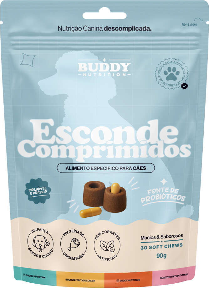 Petisco Buddy Nutrition Esconde Comprimidos para Cães - 90 g