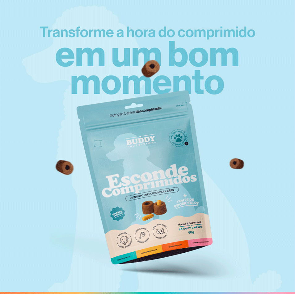 Petisco Buddy Nutrition Esconde Comprimidos para Cães - 90 g