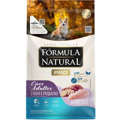 Ração Seca Fórmula Natural Pró Super Premium Sabor Frango e Arroz Integral para Cães Adultos Raças Minis e Pequenas