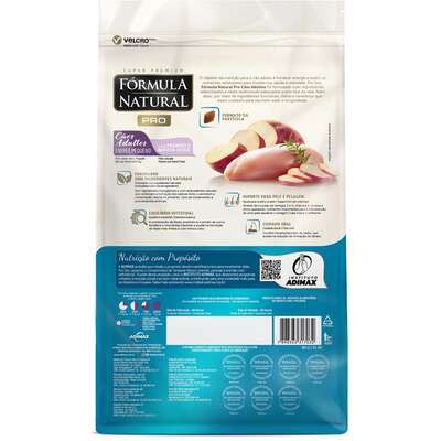 Ração Seca Fórmula Natural Pró Super Premium Sabor Frango e Arroz Integral para Cães Adultos Raças Minis e Pequenas