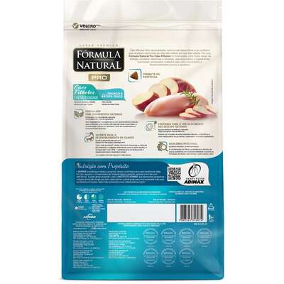 Ração Fórmula Natural Pró Super Premium Sabor Frango e Arroz Integral para Cães Filhotes Raças Médias e Grandes
