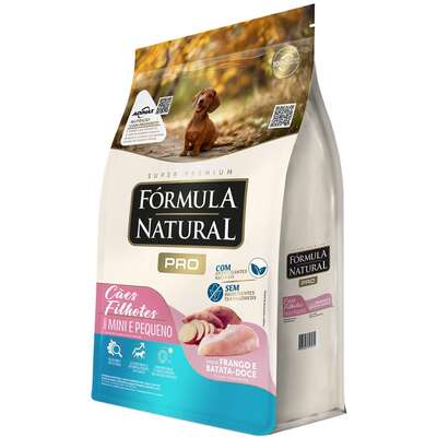 Ração Fórmula Natural Pró Super Premium Sabor Frango e Arroz Integral para Cães Filhotes Raças Minis e Pequenas