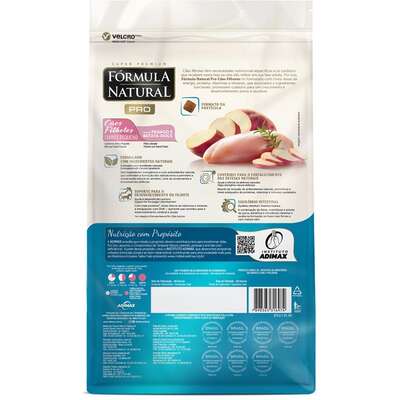 Ração Fórmula Natural Pró Super Premium Sabor Frango e Arroz Integral para Cães Filhotes Raças Minis e Pequenas