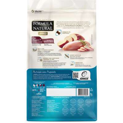 Ração Seca Fórmula Natural Pró Sênior Frango e Arroz Integral para Cães Idosos de Porte Médio e Grande