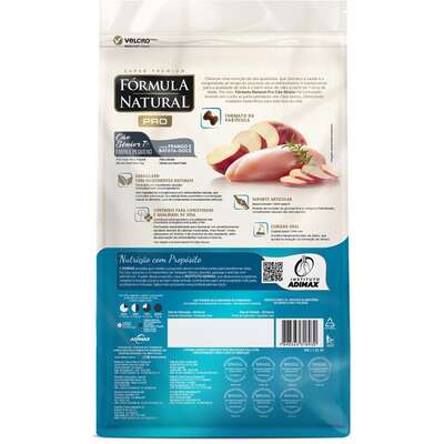 Ração Seca Fórmula Natural Pró Sênior Frango e Arroz Integral para Cães Idosos de Porte Mini e Pequeno