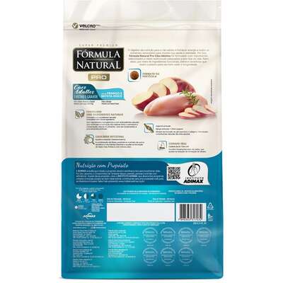 Ração Seca Fórmula Natural Pró Frango e Arroz Integral para Cães Adultos de porte Médio e Grande