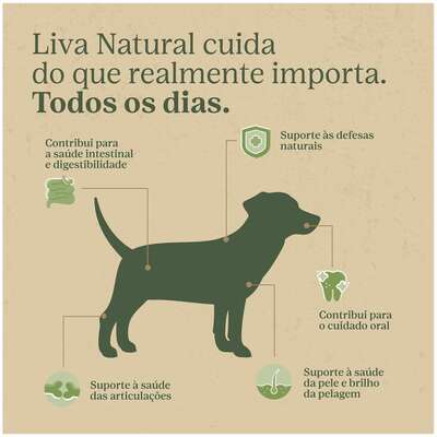 Ração Liva Natural Frango e Batata Doce Cães Adultos Raças Pequenas