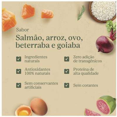 Ração Liva Natural Salmão e Goiaba Gatos Adultos